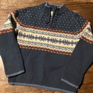 Boys Navy Fair Isle Sweater